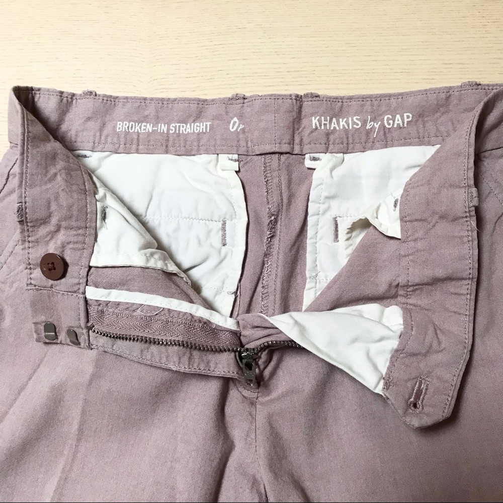 Gap Broken-in Straight Khakis in Neon Pink- 00Petite - Picture 3 of 6